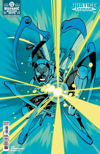 Justice League Unlimited #11 Cover E - Leonardo Romero - HISPANIC HERITAGE MONTH BLUE BEETLE VARIANT