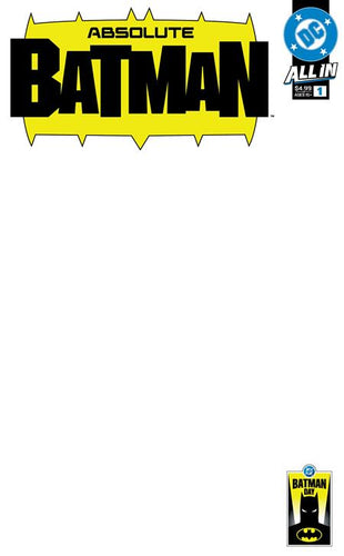 BATMAN DAY 2025 - ABSOLUTE BATMAN #1 Cover C - BLANK VARIANT