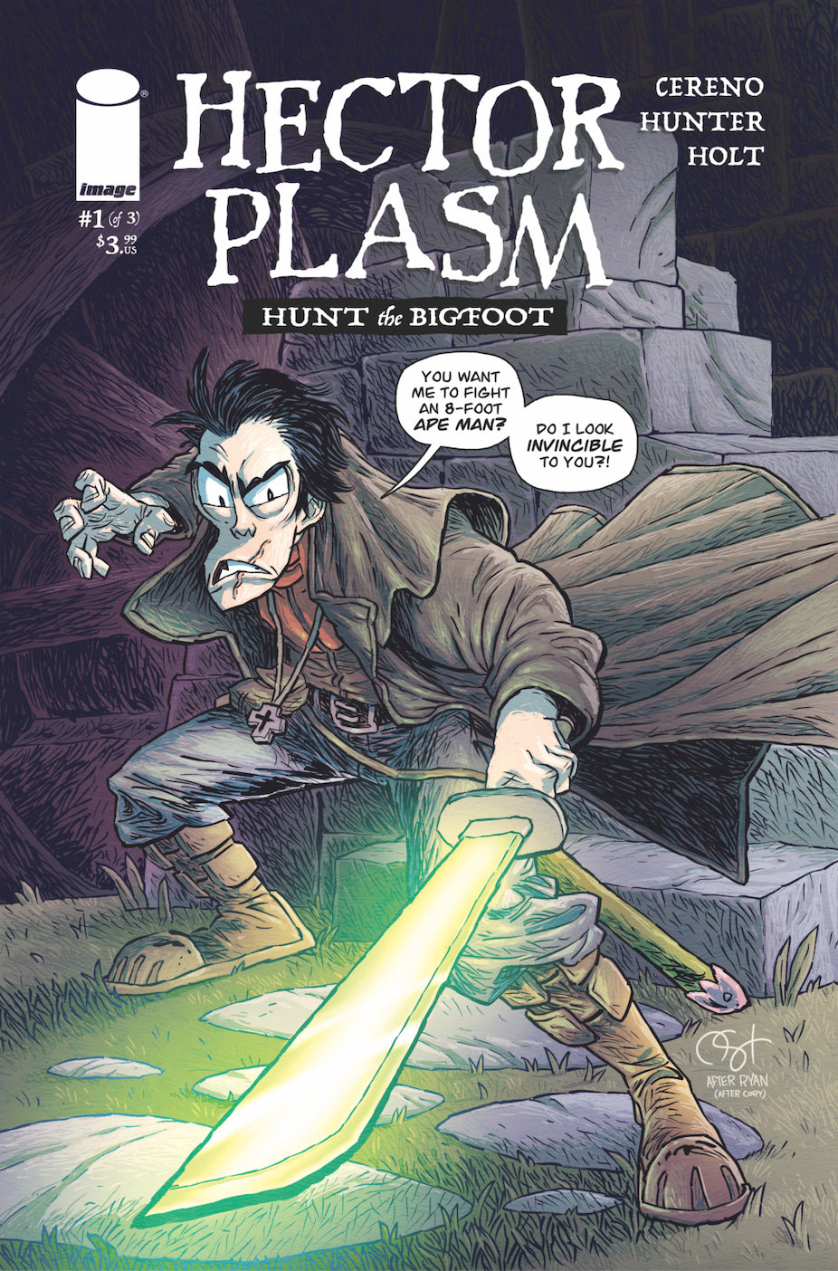 Hector Plasm: Hunt the Bigfoot #1 (of 3) Cover B - Derek Hunter