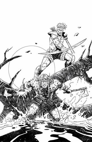 Viking Moon #2 (of 5) Cover F - PHILLIPPE XAVIER - YOUNGBLOOD TEAM UP B&W VARIANT