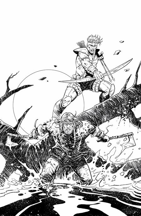 Viking Moon #2 (of 5) Cover F - PHILLIPPE XAVIER - YOUNGBLOOD TEAM UP B&W VARIANT