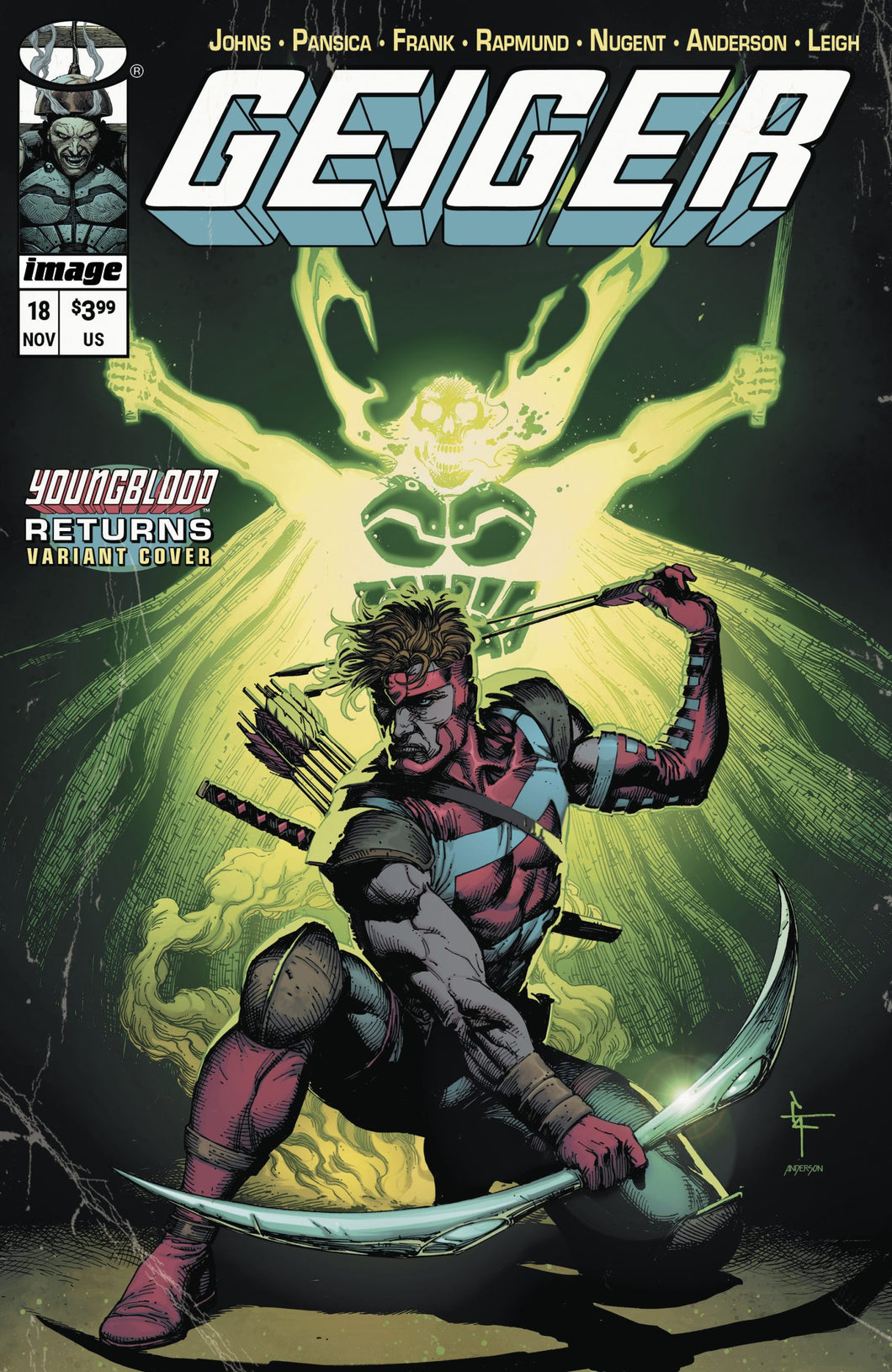 Geiger #18 Cover D - Gary Frank - YOUNGBLOOD TEAM UP VARIANT