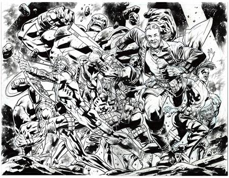 Redcoat #15 Cover E - Bryan Hitch - YOUNGBLOOD TEAM UP B&W VARIANT