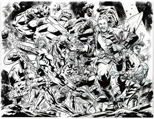 Redcoat #15 Cover E - Bryan Hitch - YOUNGBLOOD TEAM UP B&W VARIANT