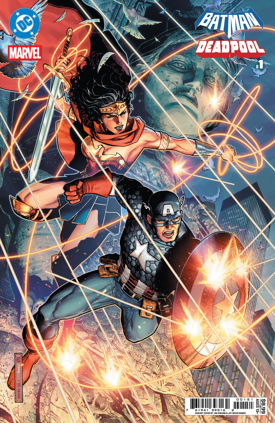 DC/Marvel: Batman/Deadpool #1 (of 1) Cover E - Jim Cheung - WONDER WOMAN & CAPTAIN AMERICA VARIANT