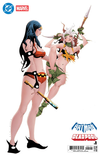 DC/Marvel: Batman/Deadpool #1 (of 1) Cover J - Jae Lee - BIG BARDA & SAVAGE LAND ROGUE VARIANT