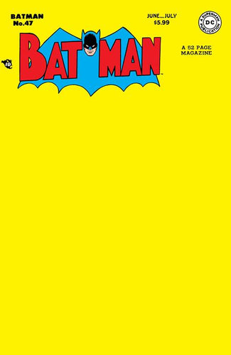 Batman #47 (of 1) Cover C - FACSIMILE BLANK VARIANT