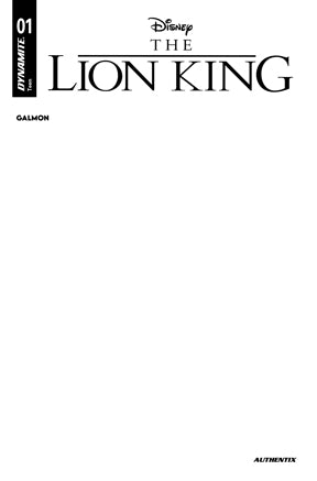 Lion King #1 Cover E - Blank cover