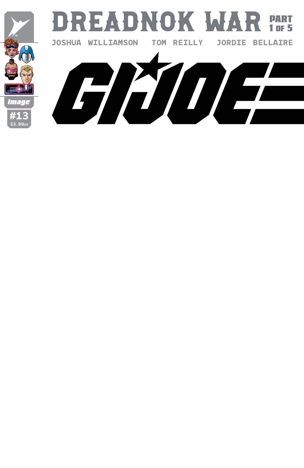 G.I. Joe #13 Cover G - BLANK VARIANT