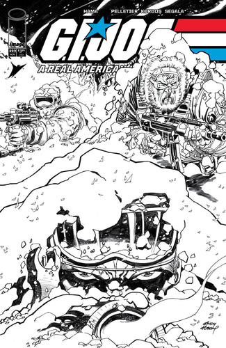 G.I. Joe, A Real American Hero #322 Cover B - Andy Kubert - B&W VARIANT