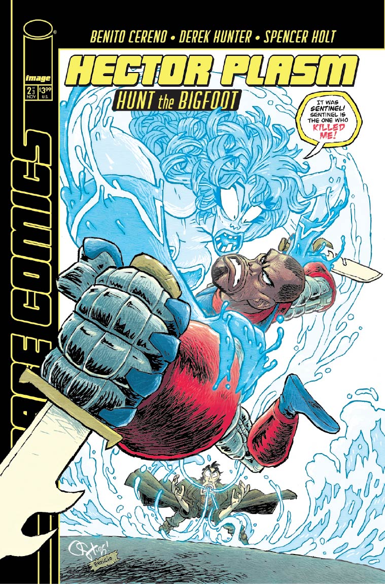 Hector Plasm: Hunt the Bigfoot #2 (of 3) Cover E - Derek Hunter - YOUNGBLOOD TEAM UP VARIANT