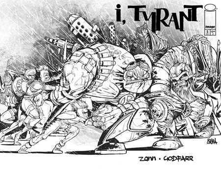 I, Tyrant #5 Cover G - Ryan Gajda - YOUNGBLOOD TEAM UP B&W VIRGIN VARIANT
