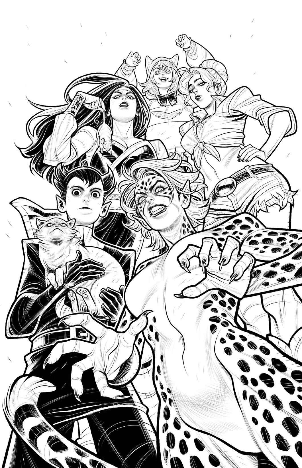 Cheetah and Cheshire Rob The Justice League #5 (of 6) Cover C - Elizabeth Torque