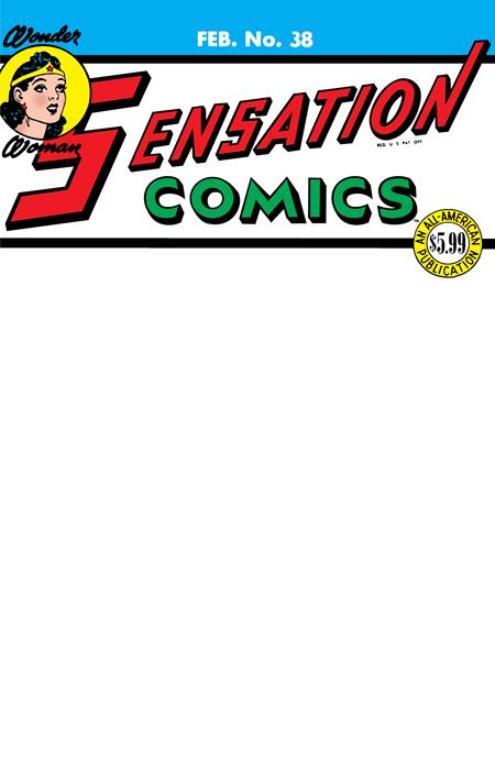 Sensation Comics #1 (of 1) Cover C - FACSIMILE BLANK VARIANT