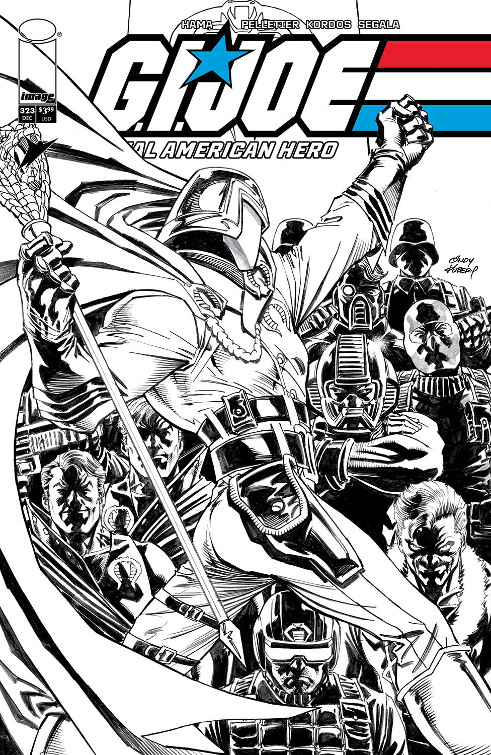 G.I. Joe, A Real American Hero #323 Cover B - Andy Kubert - B&W VARIANT