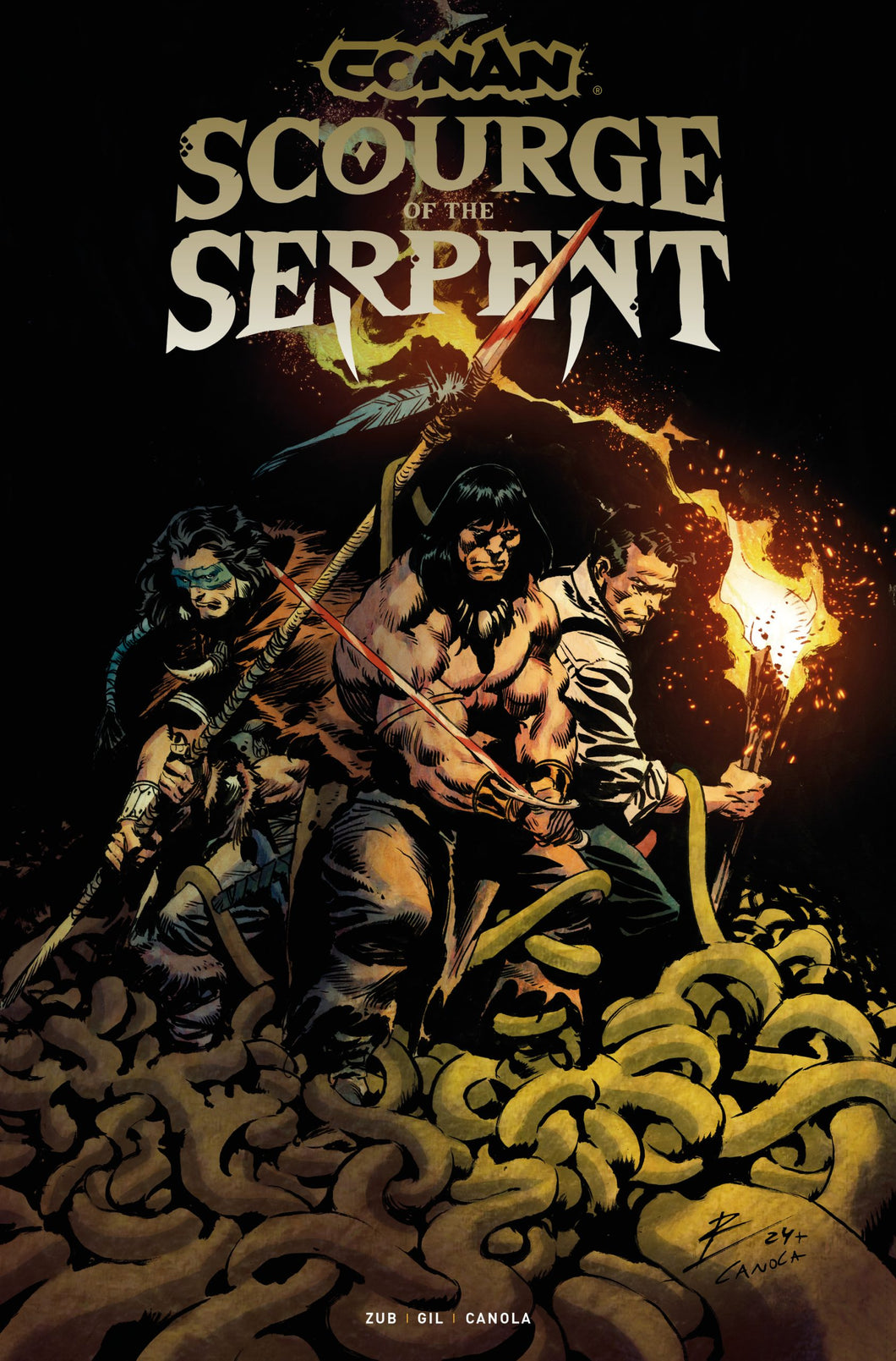 Conan: Scourge of the Serpent #4 (of 4) Cover A - Roberto de la Torre