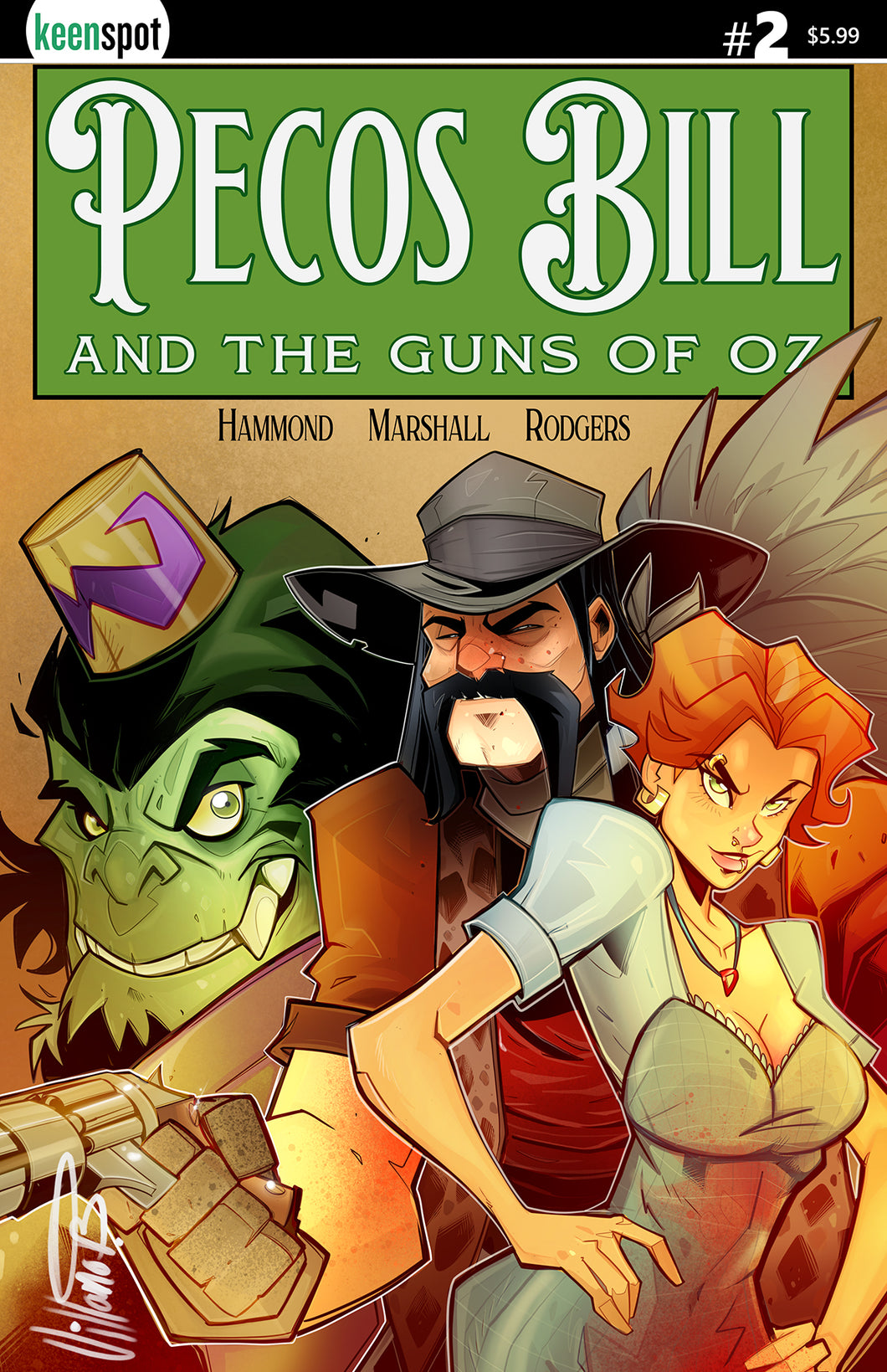 Pecos Bill & The Guns of Oz #2 Cover B - Villano