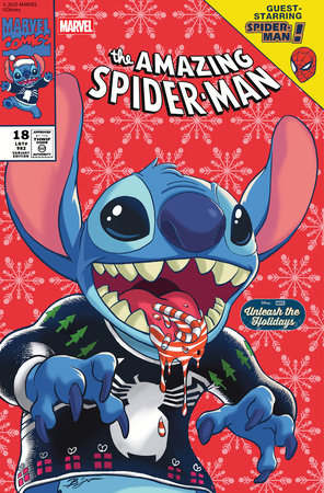 Amazing Spider-Man #18 - Ben Su - DISNEY STITCH UNLEASH THE HOLIDAYS VARIANT