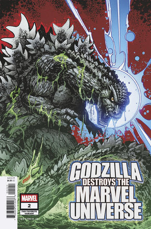 Godzilla Destroys The Marvel Universe #2 - Jeff Zornow - FAN FAVORITE VARIANT
