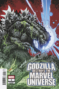 Godzilla Destroys The Marvel Universe #2 - Jeff Zornow - FAN FAVORITE VARIANT