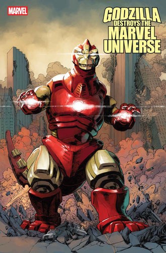 Godzilla Destroys The Marvel Universe #3 - Dave Wachter - MARVELIZED IRON MAN-ZILLA VARIANT