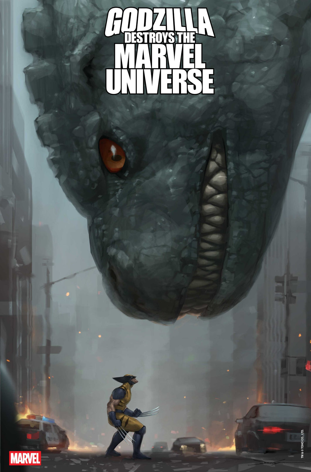Godzilla Destroys The Marvel Universe #3 - Jeehyung Lee