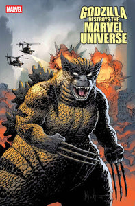 Godzilla Destroys The Marvel Universe #4 - Dave Wachter - MARVELZED WOLVERINE-ZILLA VARIANT