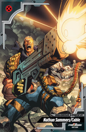 Inglorious X-Force #1 - Geoff Shaw - X-MEN TRADING CARD VARIANT