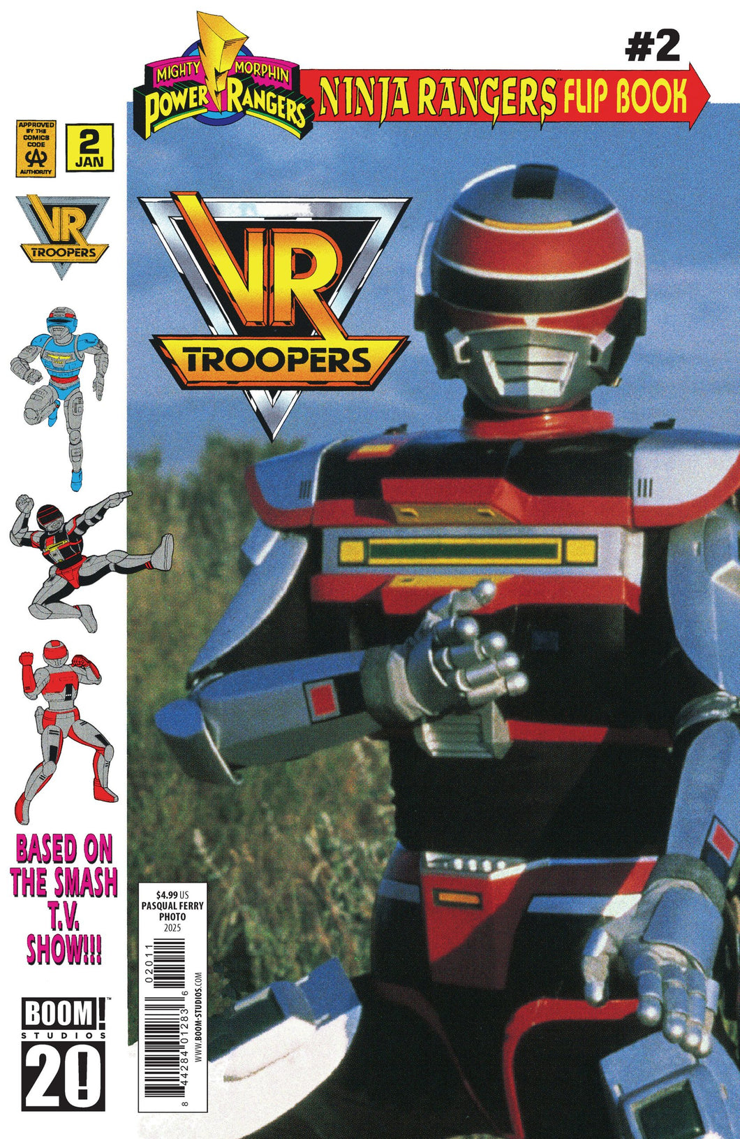 Saban's Mighty Morphin Power Rangers: Ninja Rangers/VR Troopers #2 - Pasqual Ferry - FACSIMILE FLIPBOOK VARIANT