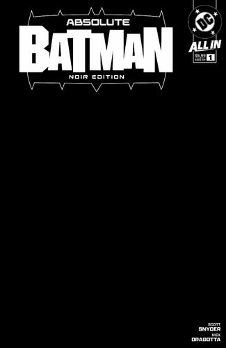 ABSOLUTE BATMAN NOIR EDITION #1 (ONE SHOT) CVR B BLANK VARIANT