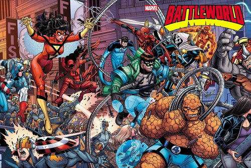 Battleworld #1 - Nick Bradshaw - 5-PART WRAPAROUND CONNECTING VARIANT A