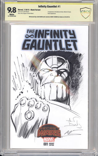 Infinity Gauntlet #1 - ORIGINAL ART cover by Alan Davis & Mark Farmer - CBCS 9.8