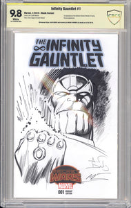 Infinity Gauntlet #1 - ORIGINAL ART cover by Alan Davis & Mark Farmer - CBCS 9.8