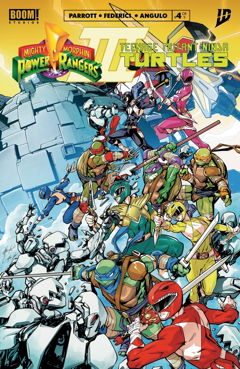 Mighty Morphin Power Rangers / Teenage Mutant Ninja Turtles III #4 Cover B - Hendry Prasetya