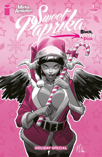 Mirka Andolfo's Sweet Paprika: Black, White, & Pink Holiday Special #1 Cover D - Marco Failla