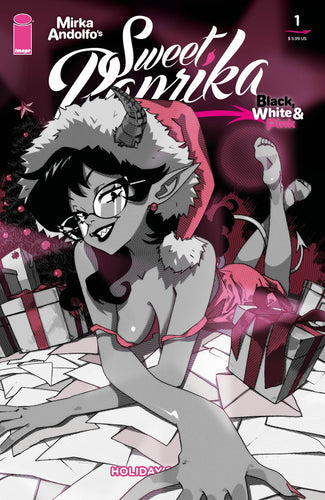 Mirka Andolfo's Sweet Paprika: Black, White, & Pink Holiday Special #1 Cover C - Rachta Lin