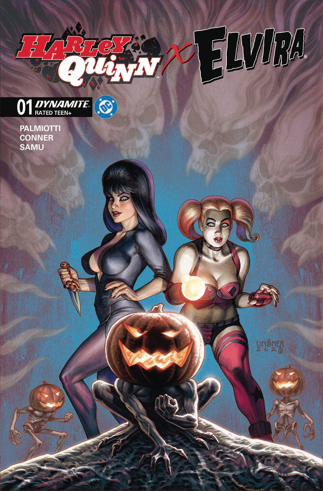 Harley Quinn X Elvira #1 Cover C - Joseph Michael Linsner
