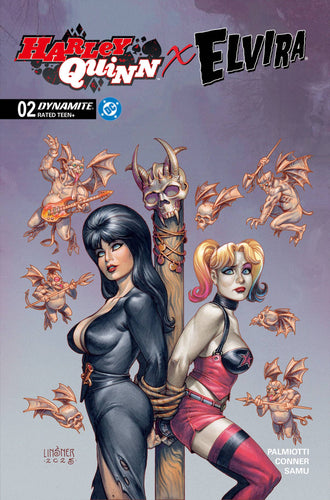 Harley Quinn X Elvira #2 Cover C - Joseph Michael Linsner