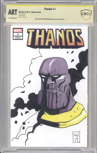 Thanos #1 - ORIGINAL ART cover by Victor Irizarry - CBCS authenticated