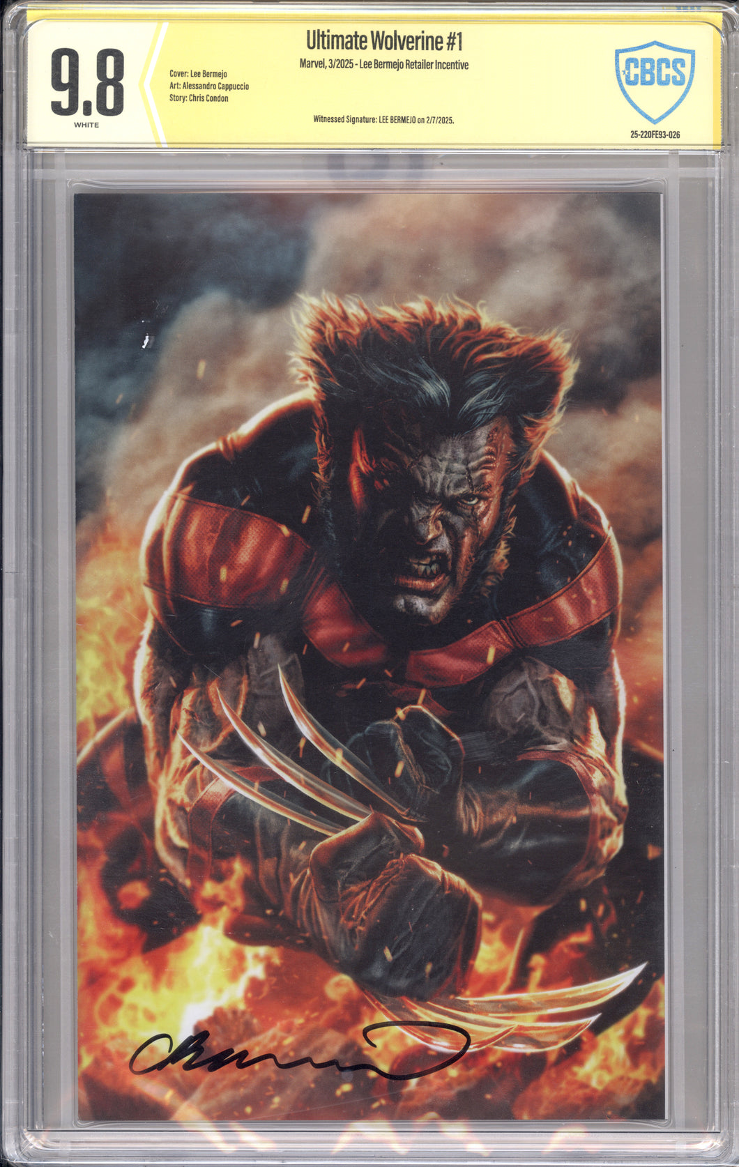 *CYBER MONDAY DEAL! - Ultimate Wolverine #1, 1:100 Retailer Incentive SIGNED Lee Bermejo CBCS 9.8