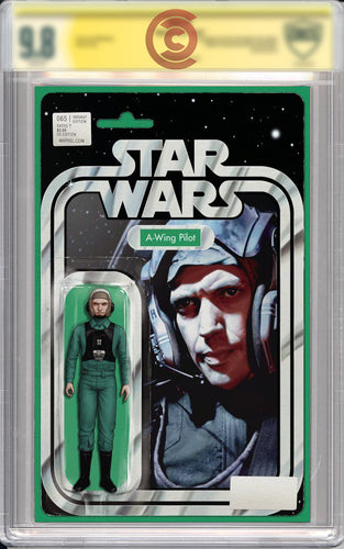 Star Wars #65 (A-Wing Pilot Action Figure Variant) Signed by Hilton McRae w/CBCS grading (Copy)