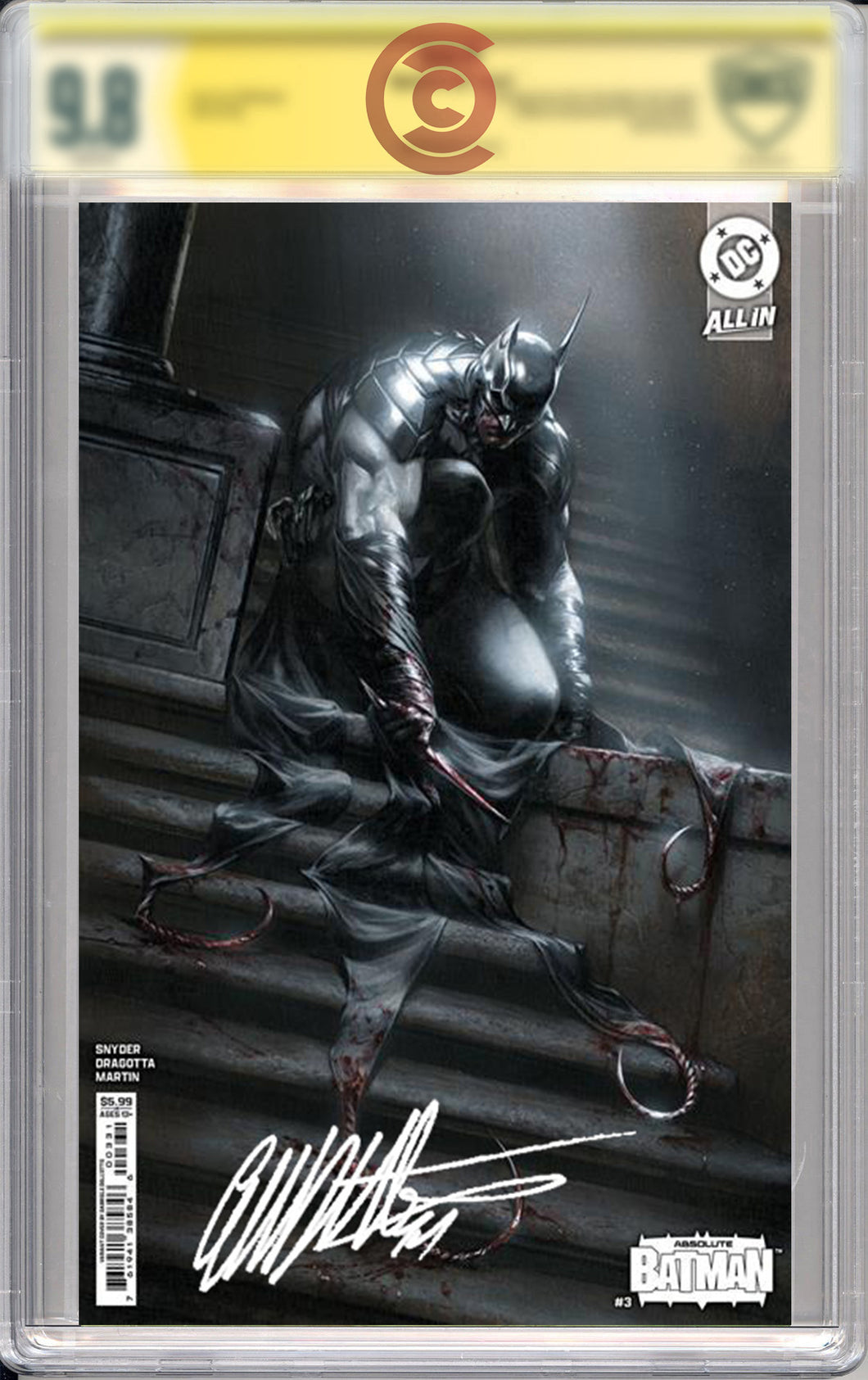 Absolute Batman #3 signed by Gabriele Dell'Otto w/CBCS grading