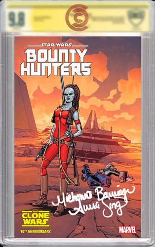 Bounty Hunters #37 (Aurra Sing Variant) - signed by Actress Michonne Bourriague + CBCS yellow label grading