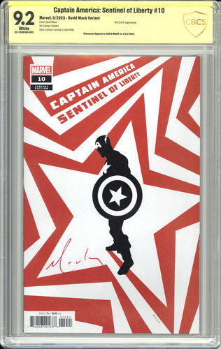 Captain America: Sentinel of Liberty #10 - Signed by David Mack - CBCS 9.2