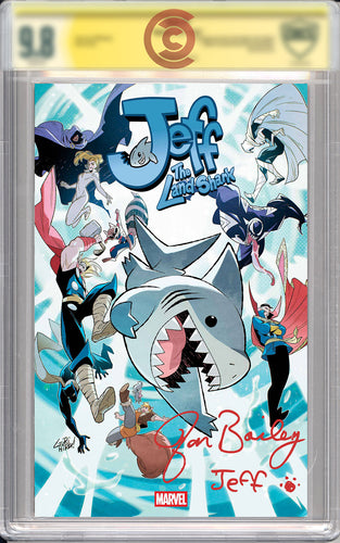 Jeff the Land Shark #1 (Gurihiru - Cover A) Signed by Jon Bailey - Voice of Jeff the Land Shark (graded & ungraded options!)