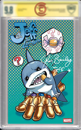 Jeff the Land Shark #1 (Rickie Yagawa FOIL Variant) Signed by Jon Bailey - Voice of Jeff the Land Shark (graded & ungraded options!)