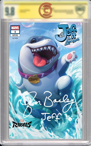 Jeff the Land Shark #1 (Artgerm - Marvel Rivals Variant) Signed by Jon Bailey - Voice of Jeff the Land Shark (graded & ungraded options!)