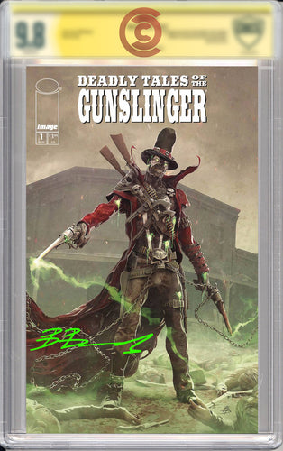 Deadly Tales of the Gunslinger Spawn #1 signed by Bjorn Barends w/CBCS grading