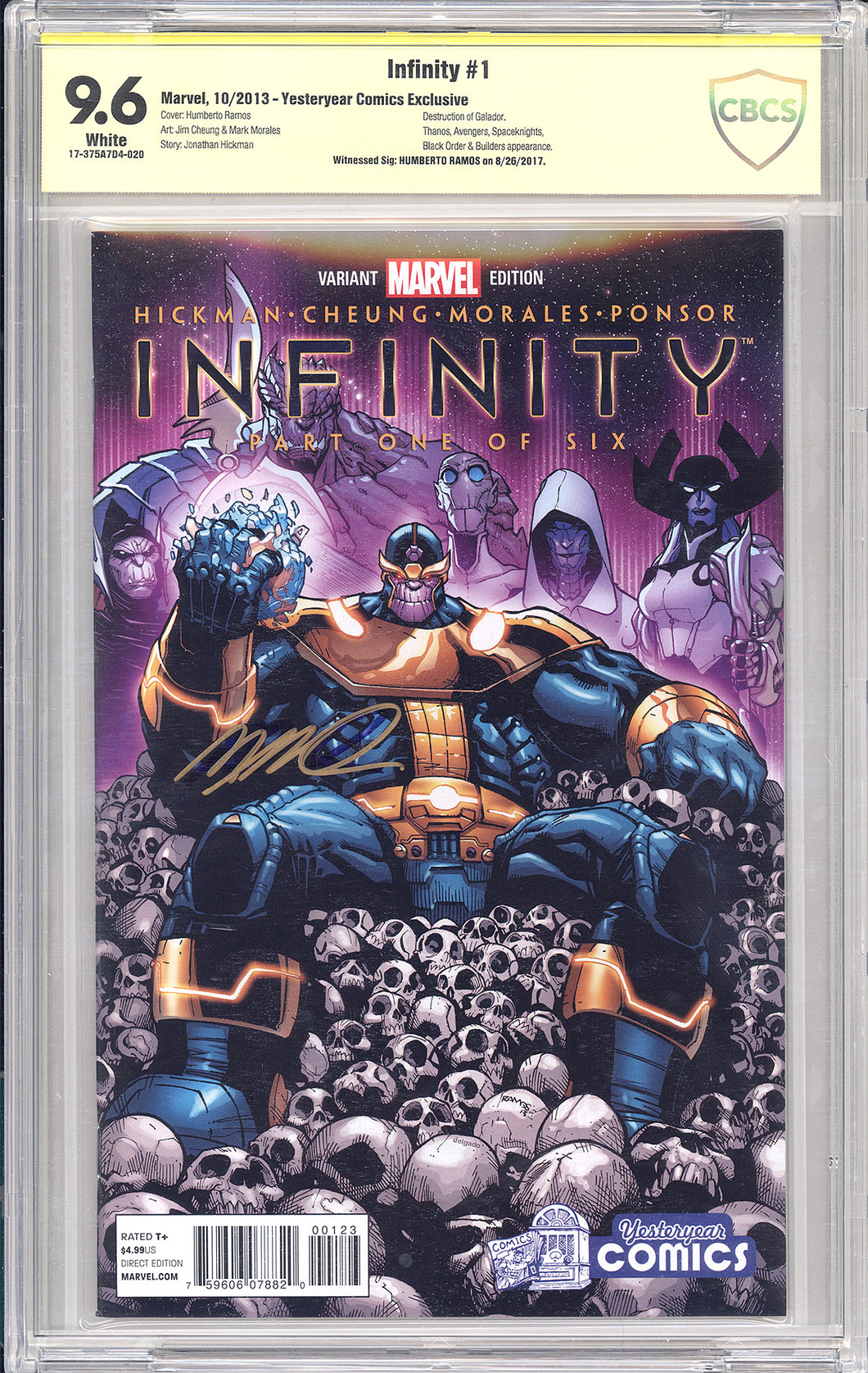 Infinity #1 - Signed by Humberto Ramos - CBCS 9.6