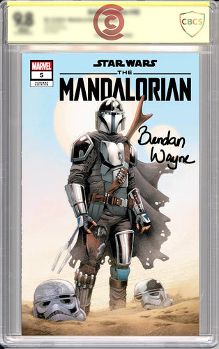 Mandalorian #5 Limited Variant Variant - signed by Din Jarin (The Mandalorian) Actor Brendan Wayne + CBCS yellow label grading